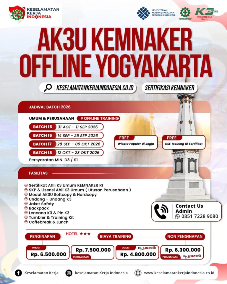Pelatihan Ahli K3 Umum Yogyakarta