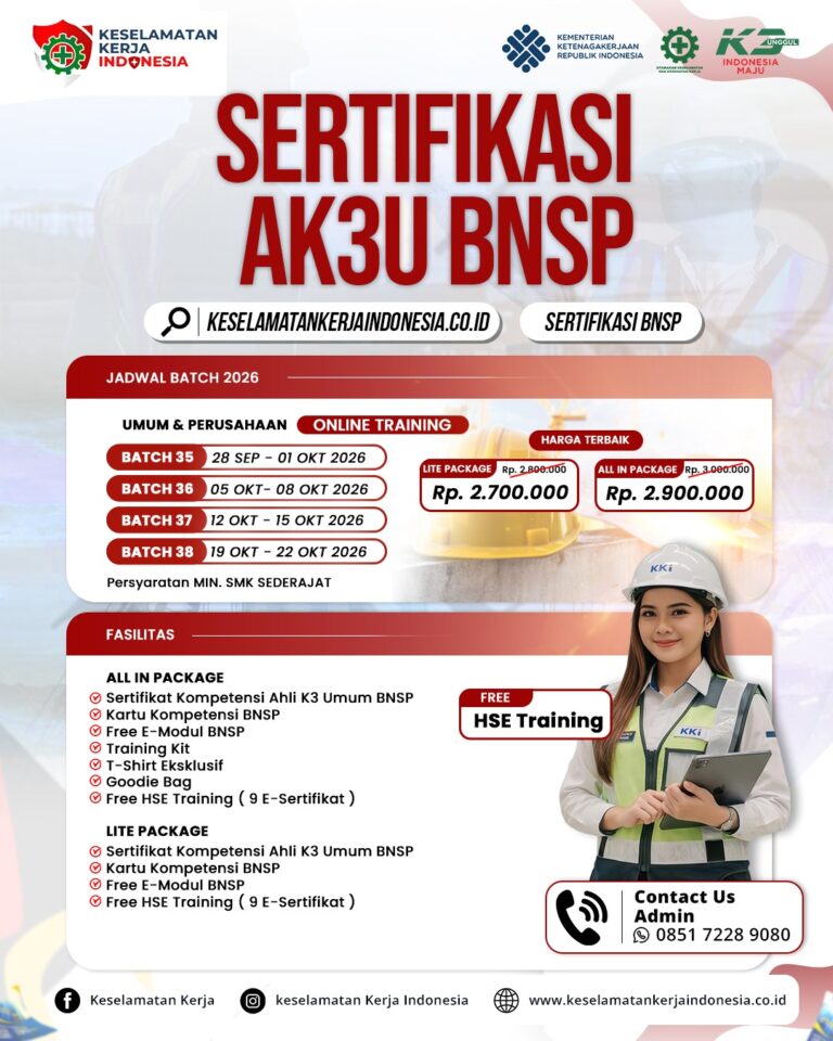Ahli K3 Umum BNSP Online